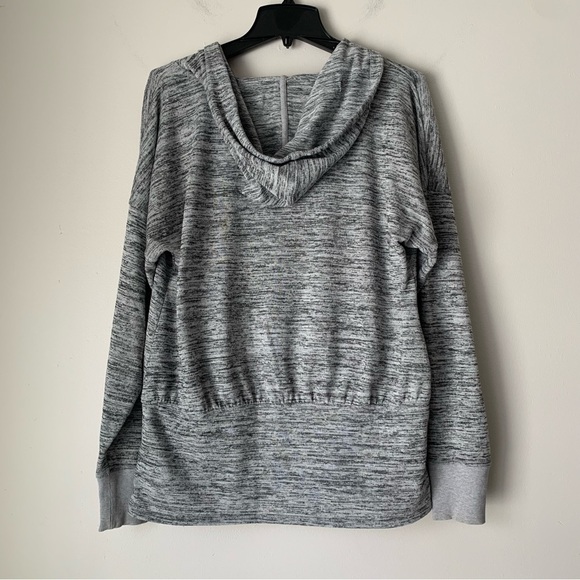 ATHLETA Women's Pullover Sweater Gray Marled Long Sleeve Cowl Neck Size L - Picture 2 of 8